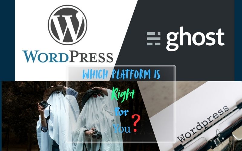 Ghost vs WordPress comparison showing blogging platform features and CMS differences