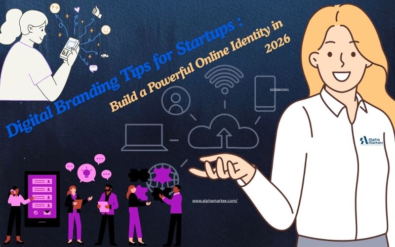 Digital branding strategy illustration